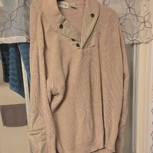 Orvis Women's Beige Cowl Neck Sweater